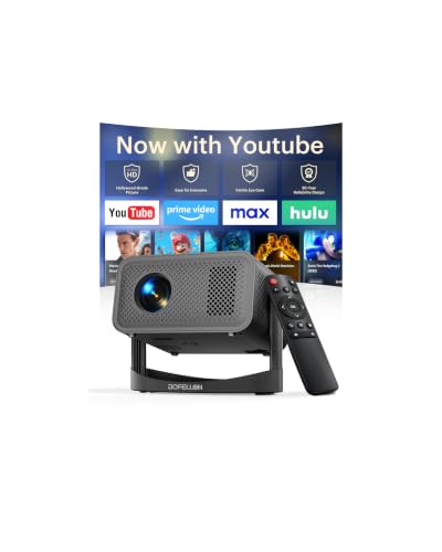 Image of 4K Smart Mini Projector for Home Theater, WiFi & Bluetooth, Native 1080P