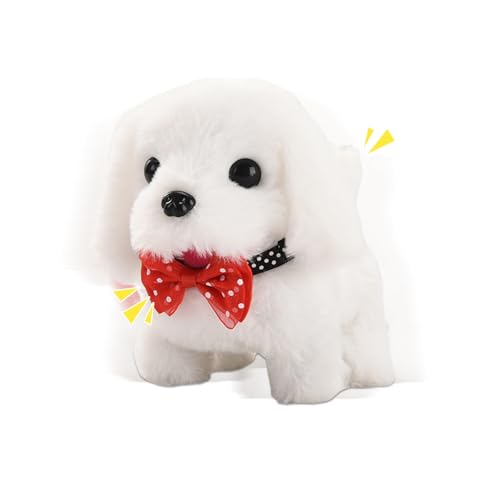 Mtbricey Walking Dog Toys for Kids Realistic Robot Puppy Walking Barking Wagging Tail Stuffed Interactive Dog Toy Plush Toys Gifts for Boys Girls Pet Lovers Educational Toys for Birthdays (Dog5)
