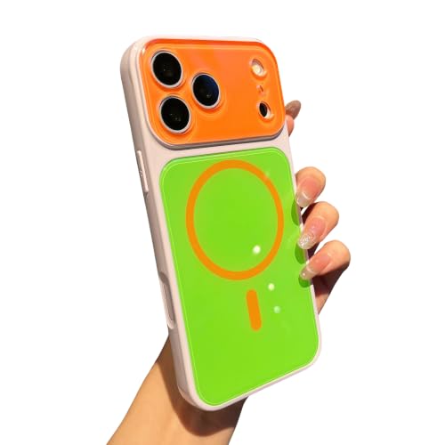 Caseative for iPhone 13 Case, Green Orange