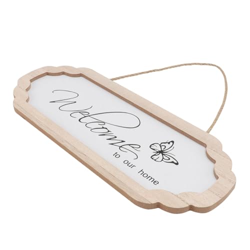 EXAOMBLE Letrero Colgante De Madera 11.81X4.52 Pulgadas Cartel Bienvenido Decoración Rústica Para Puerta Hogar Fiesta Fácil De Usar