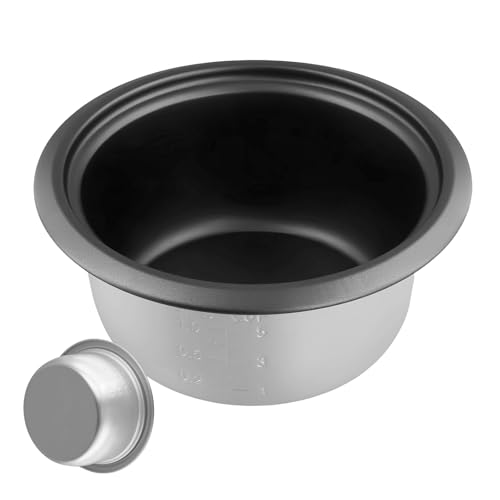 Inner Pot for Rice Cooker 1L, Rice Pot Replacement Functional Inner Bowl for Rice Cookers, Cooker Accessory Cookware for Rice Cooking, Non Design for Small Family Meals