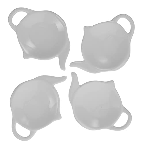 IMIKEYA 4pcs Teapot-Shaped Tea Bag Holder Stylish Storage for Used Tea Bags Sauces Snacks for Tearooms Offices and Home Use