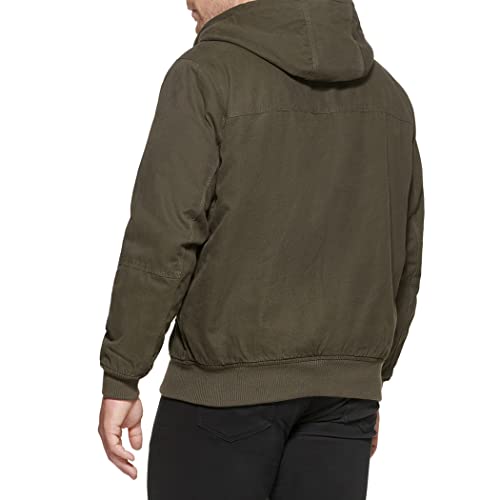 Image of Levi's Men's Workwear Cotton Canvas Hooded Bomber Jacket