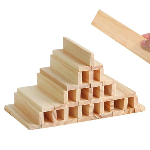 30 Stück Holzklötzchen zum Basteln 100 x 20 x 7mm Bastelklötzchen Holzleiste Bastelholz, Klötzchen zum Basteln Bastelholz Klötzchen Hölzchen für DIY Projekte und Deko