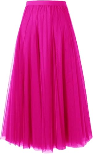 SANGTREE Women's Tutu Tulle A-Line Layered Mesh Skirt, US XS - US 2XL