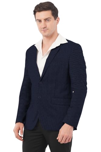 Image of SaintX Men's Premium Woollen Blazer || Classic Warmness with Modern Slim Fit || Formal Blazer Coat for The Temperature Drops || Fully Lined || Tailored Wool Blended Warmth for The Well-Dressed