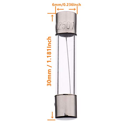 Huarew 24 Values 240 Pcs Fast Blow Glass Fuses 250 V Volt 5X20 Mm 0.5 1 1.6 2 3 4 5 6.3 8 10 15 20 A 6X30 Mm 0.5 1 2 3 4 5 6 7 8 10 15 20 A Amp Assortment Kit #TOP4