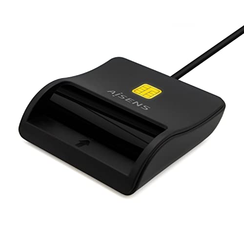 AISENS Lector De Tarjeta Inteligente DNI. USB-C. Negro