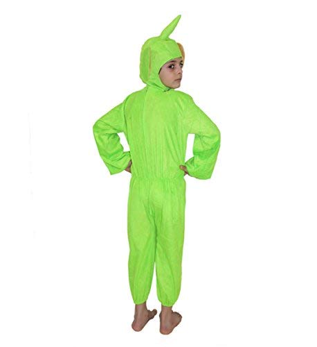 Image of Kaku Fancy Dresses Polyester Tubbies Cartoon Costume -Green-Silver, 7-8 Years, For Boys