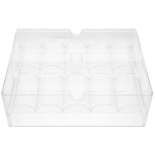 Boîte en acrylique jetons de poker 200 puces organisateur compact résistant bureau