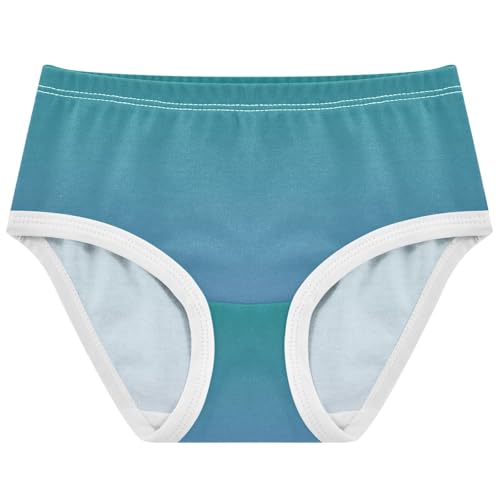 Joisal Green Pale Denim Blue Gradient Girl Panties Cute Girls Underwear Toddler Cotton Fancy Kids Briefs Undies 2t