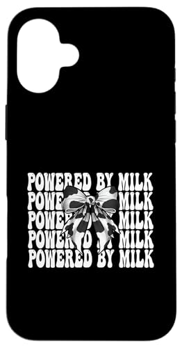 Powered By Milk Dairy Farmer 牛乳 乳製品 農業 女の子 ママ スマホケース iPhone 16 Plus 用