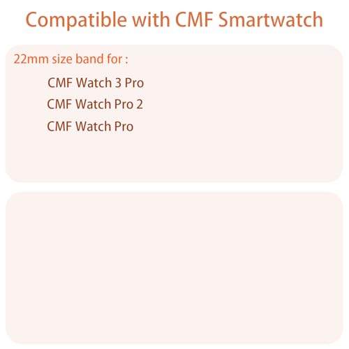 Compatible with CMF Watch Pro 2 Band, 22mm Leather Silicone Breathable Replacement Smartwatch Strap Wristband Compatible for CMF Watch Pro, Watch Pro 2 Smartwatch