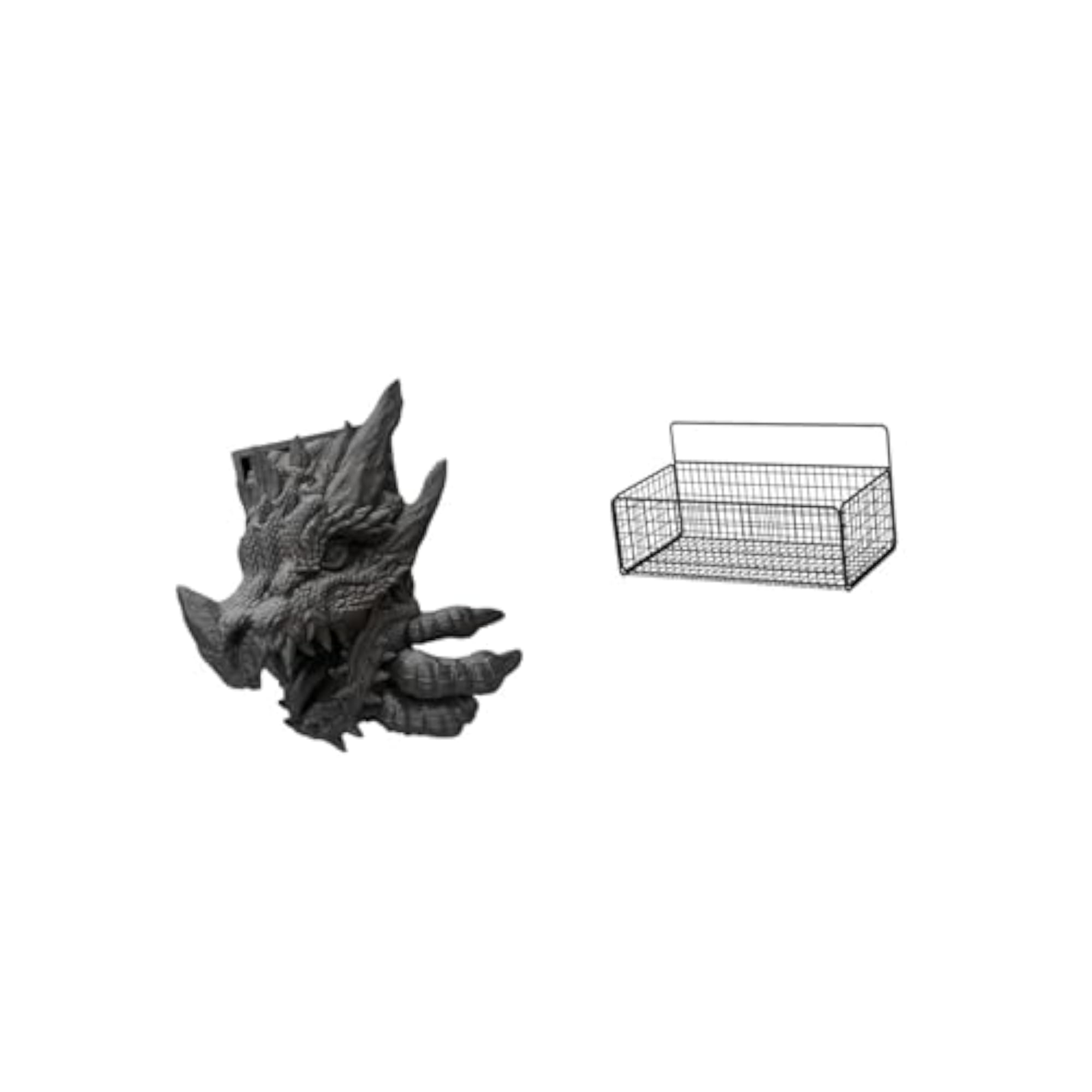 Metal Dragon Bookend Wall Organizer Decorative Book Holder