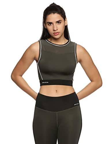 Ultimate Women's Croptop: Stylish Super-Comfy, High-Support Sleeve Less Crop Top with UV Protection – Ideal for Intense Workouts, Maximum Performance, Gym Training, Yoga, and Active Lifestyles-image-9