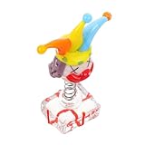 Spannender federmechanismus: die eingebaute feder ermöglicht dem clown, sich zu bewegen und zu hüpfen, was für ein interaktives und unterhaltsames erlebnis sorgt. winzige harztiere, bunt glasiertes antikes