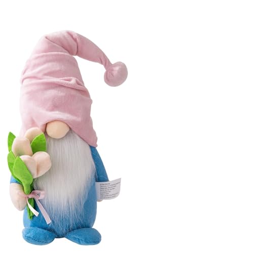 WATERBELINE Enano del Día de la Madre Decoraciones de Felpa Hecho a Mano Escandinavo Tomte Adorno de Mesa Hogar Enano de Mesa Decoraciones Ornamento Enano Suecia Decoraciones de Peluche