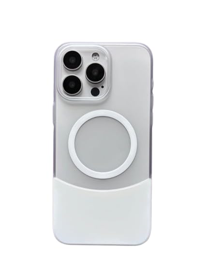 Image of MILLION CASES Back Cover Case for iPhone 14 Pro Shockproof Protective Versatile Detachable Mag-Safe Case for Men & Boys(White)
