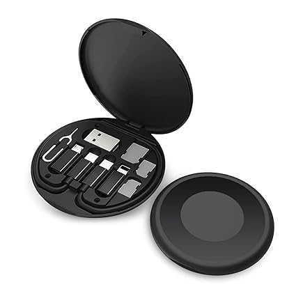 Image of Original All in One 60W USB Fast Charging Travel Cable Set Type C and Micro USB Port Inbuilt Mobile Stand Compatible with lPhone, iPad,Samsung,OnePlus, Mi,Oppo,Vivo,iQOO (All in 1, Black)(APR203)