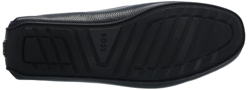 Image of BOSS Men's Noel Grainy Leather Moccasins