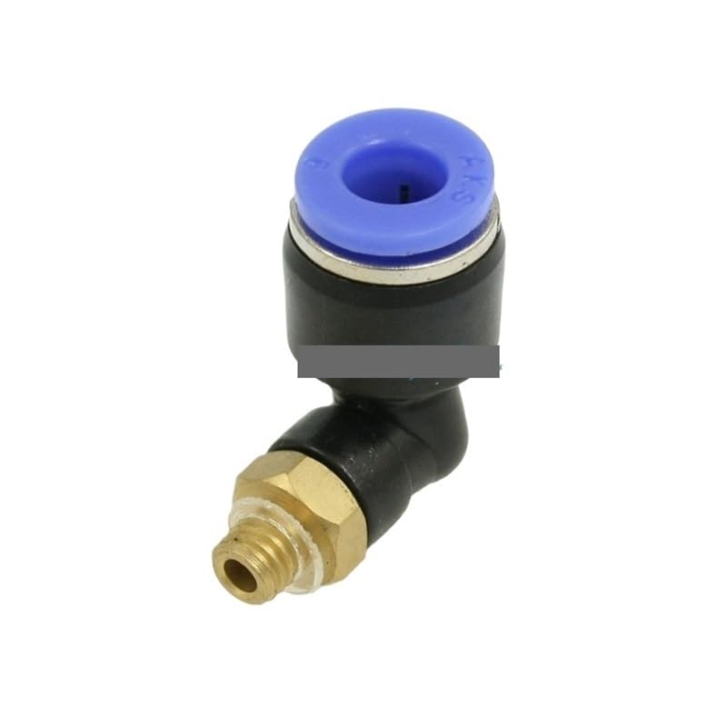6mm Hole Tube x M5 Male Thread L Shape Push in Pneumatic Connectors Elbow Quick Fittings PL6-M5