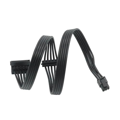 Cable de alimentación M1ni 6 Pin a 2 SATA 15 Pin 45cm miniatura 2