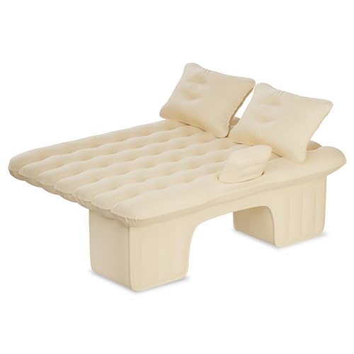 Image of GoMechanic Car Inflatable Bed with Pump & 2 Air Pillow|Quick Inflatable Back Seat Bed|Car Inflatable Mattress|Car Bed Mattress|Car Bed for Kids,Travel,Trip,Camping,Picnic,Pool & Beach|Universal Fit