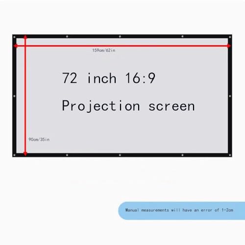 Pantalla de proyección portátil 72 pulg 16:9 4K ángulo 160° miniatura 6