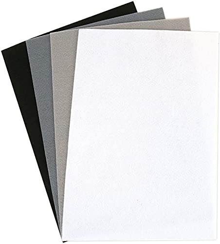 Image of Dovecraft A4 felt sheets, pack of 8, assorted multi pack grey