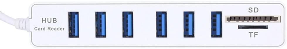 USBハブ 2.0 マルチ USB 2.0 ハブ USBスプリッター 高速 6 USB カードリーダー USB エクステンダー PC