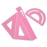 WEKAMOS Professioneller Winkelmesser Messwerkzeug aus Metall für Schüler Zeichenzubehör...