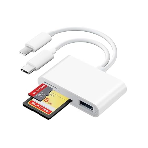 Sd Card Reader for iPhone iPad Camera,Dual Card Slot Memory Card Reader Supports SD and TF Card Trail Camera Viewer Sd Card Adapter Portable Micro Sd Card Reader No Application Required Plug and Play