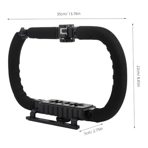 Image of Kisangel U Rig Handheld Camera Stabilizer and Fixator Support Bracket for DSLR and Camcorder Video Shooting Rig Compatible with Smartphones and Professional Filming Equipment