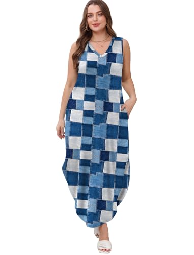 Image of Sampeel Summer Dresses Maxi Dress Vacation Beach Sundresses 2025 with Pockets