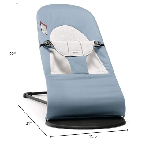 BabyBjörn Bouncer Balance Soft, Cotton/Jersey, Blue/Gray