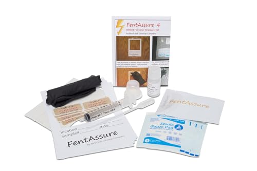 FentAssure0.1,4-Part Fentanyl Residue Detection Test Kit for Homes | 0.1 µg/100cm2 Standard (Pack of 1)