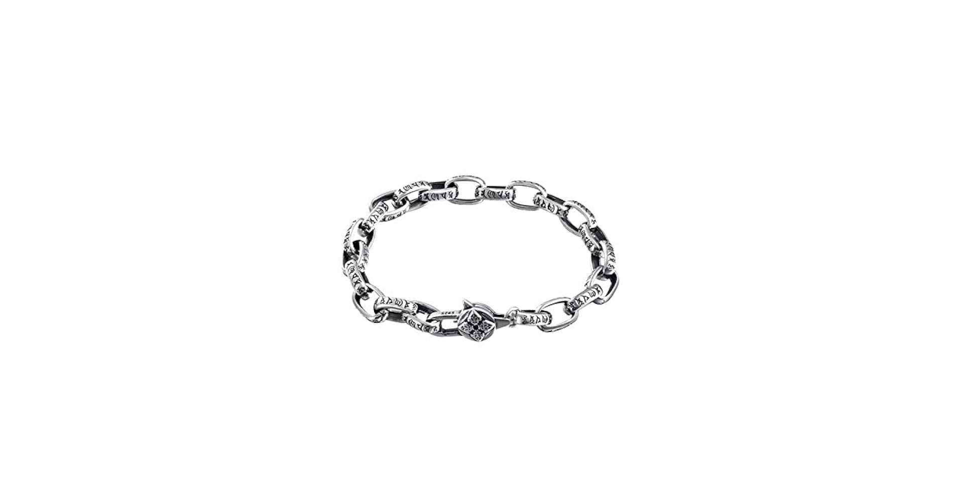 アクセサリー Engraved Cutstone Link Bracelet Engraved Cutstone Link Bracelet