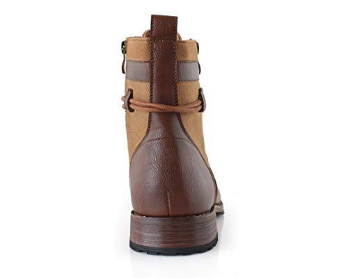Image of Polar Fox Men's Casual Cap-Toe Ankle Boot Collection | Lace-Up Work, Combat, and Chukka Styles