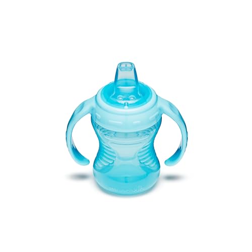 Munchkin Trainer Cup 8oz Mighty Grip Leak Proof Toddler Cups 6 months + Assorted Blue Pink