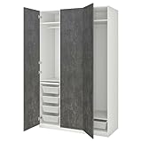  Combinazione guardaroba PAX/KALLVIKEN, 150x60x236 cm, effetto cemento bianco/grigio scuro