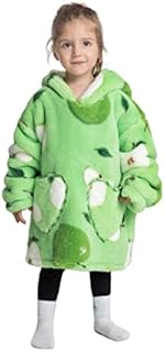 EastElegant Wearable Blanket Hoodie for Kids 2-6 YRS Sherpa Fleece Oversized with Pockets