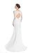 Sorayan Mermaid Wedding Dresses for Bride Classy lace Boho Long Sleeve Open Back Bohemian Wedding Gowns (Large,White)