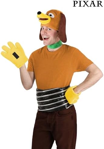 Disney Pixar Toy Story Slinky Dog Adult Costume Kit - Hat, Neck Band, Belt, Tail, & Gloves Set - Officially Licensed ST