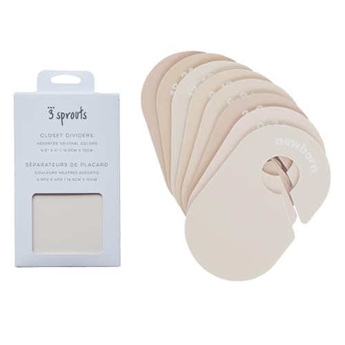 3 Sprouts Baby Closet Dividers Set of 8 - Baby Clothes Organizer Toddler Hang...