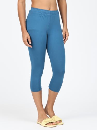 Image of Robinbosky Premium Stretchable Cotton Capri Legging for Women | Suitable for Formal wear & Casual wear | High-End Elastic Makes. The Leggings Squat Proof and Durable for Travel, Yoga, & Workout.