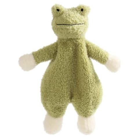 Apricot Lamb Stuffed Animals Security Blanket Green Frog Infant Nursery Character Blanket Luxury Snuggler Plush 10 Inches Cover