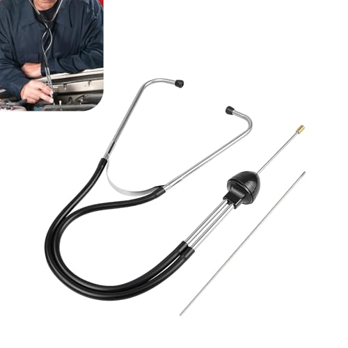 Foelony Professional Car Mechanic Stethoscope, Sensitive Engine Cylinder Diagnostic Tool with Metal Probe, Universal for Car Truck SUV Motorcycle RV (Black)