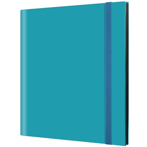 GEAoffice Side Loading 12 Pocket Card Binder, Archival Safe, Peacock Blue