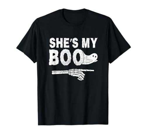 She’s My Boo, Funny Matching Halloween Pajama Couples T-Shirt