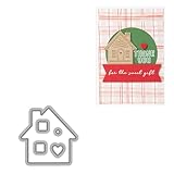 Troqueles de corte de Navidad, sellos de Navidad y troqueles de troquelado - Molde de scrapbooking de casa de Navidad, plantillas cortadas para la fabricación de tarjetas de papel, festivales